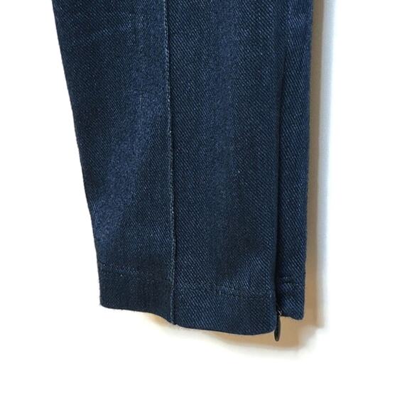 ST. JOHN High Rise Ankle Zipper Pull On Crop Ankle Blue Skinny Denim Jean Size 8 - Picture 5 of 12